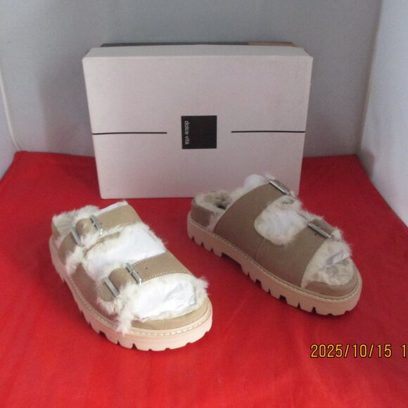 Dolce Vita Neelo Lug Footbed Sandals $120 - US Size 6 - Moss Nubuck - 1385 - Picture 5 of 11